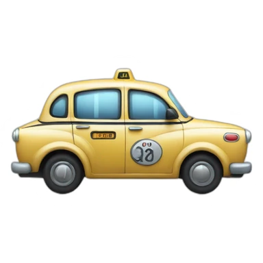 cute taxicab sticker