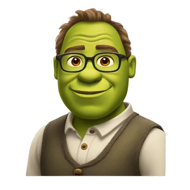 shrek with glasses sticker