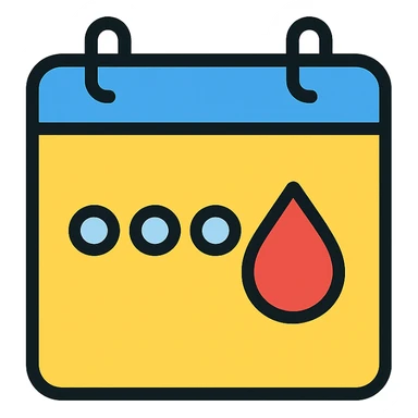 period calendar icon, simple and clear sticker