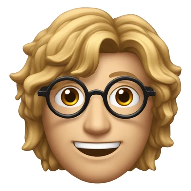 Harry potter avec les cheveux noir ondulés noir des lunettes ronde une cicatrice une baguette magique et un pot de fleur  sticker
