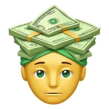 Money on head sticker