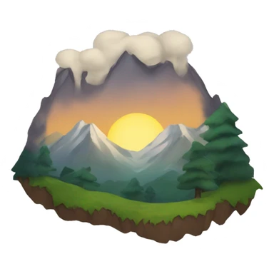 berge im wald sticker