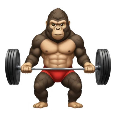 weightlifting gorilla sticker