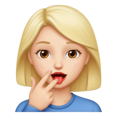 Finger bitting in a flirty way sticker