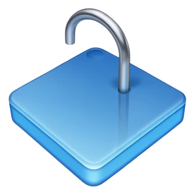 Ein korrekt hake in ein blaues vierek sticker