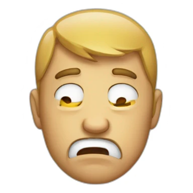 man sobbing very hard sticker