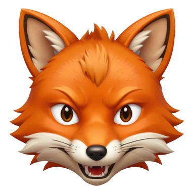 renard en colère sticker