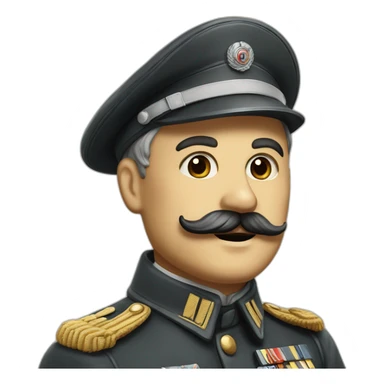 German general 1940 with Chaplin mustach sticker