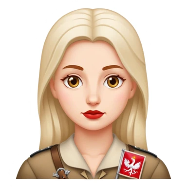 polish patriot woman sticker