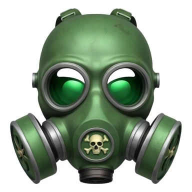 make my emoji for a twitch chat channel the streamer is me toxic shots incorporate the toxic in the emoji  inlucde a gas mask sticker