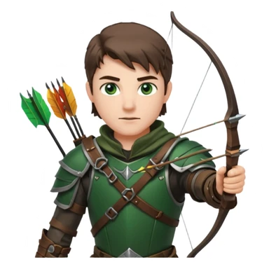 male dnd ranger sticker