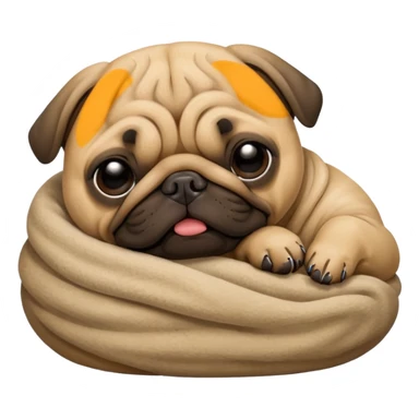 Pug sleeping  sticker