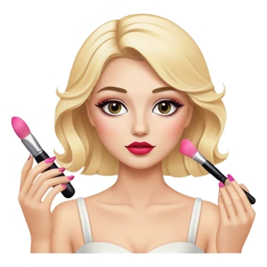 blonde makeup artist wedding sticker