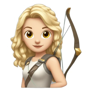 White Girl with bow and arrow  sticker