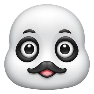 Crea una cría de foca arpa (conocida como whitecoat) descansando sobre el hielo.Es prácticamente una esfera perfecta de pelaje blanco y esponjoso.Tiene ojos oscuros, una nariz negra pequeña y bigotes largos que resaltan sobre su cara clara sticker