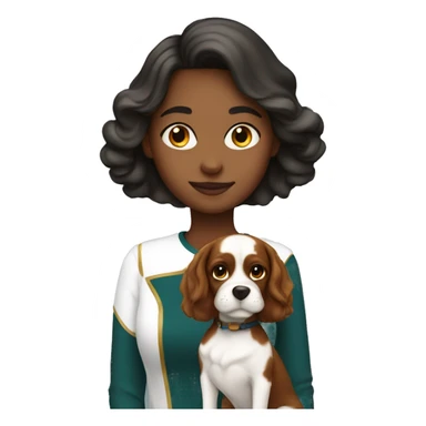 girl with cavalier  sticker