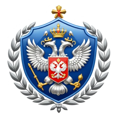russia sport silver crest sticker
