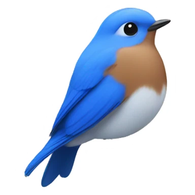 bluebird in a flower garden sticker