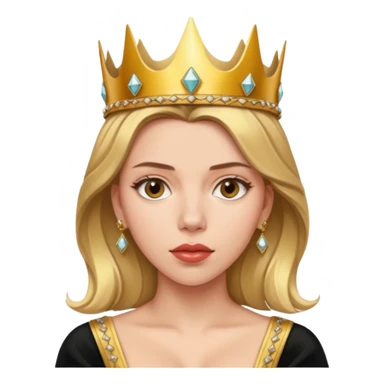 Scarlett Johansson, wearing crown  sticker