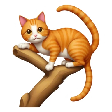 ginger cat climbing sticker