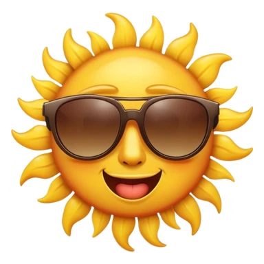 Sun with sunglasses sticker