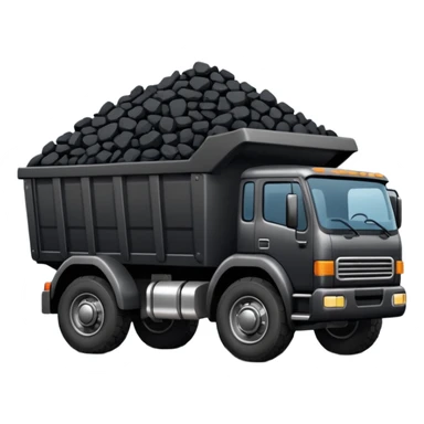 black truck with coal ore sticker