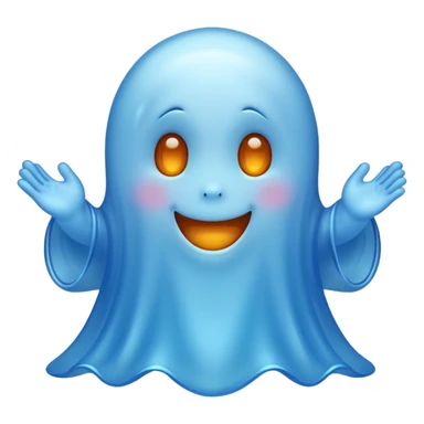 cute blue ghost sticker