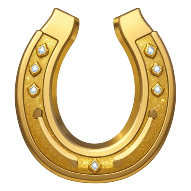 Glittery horseshoe  sticker
