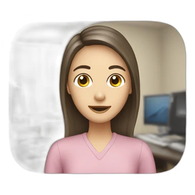 monitor with the video call on the screen sticker