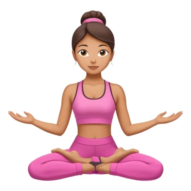 Latina Girl doing yoga wearing pink  sticker