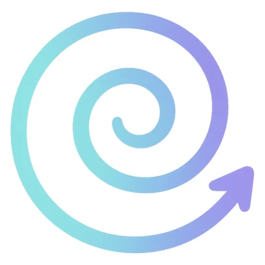 an abstract spiral representing time sticker
