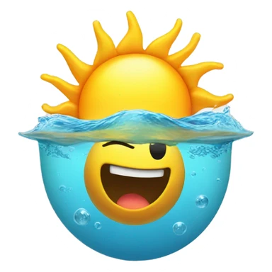 SWIMING SUN sticker
