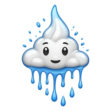 A glossy white paint splash sticker