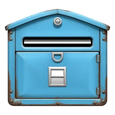 sky blue letter box sticker