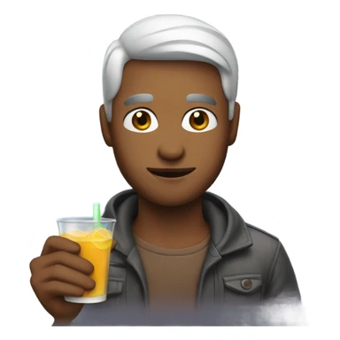 guy with a drink in his hand  sticker