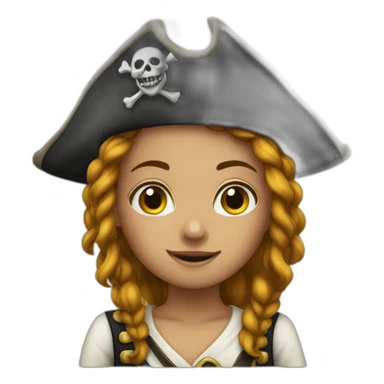 a pirate girl sticker