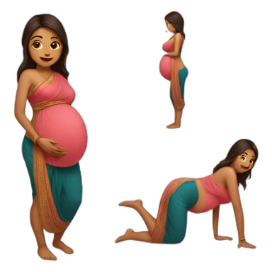 pregnant woman indian sticker