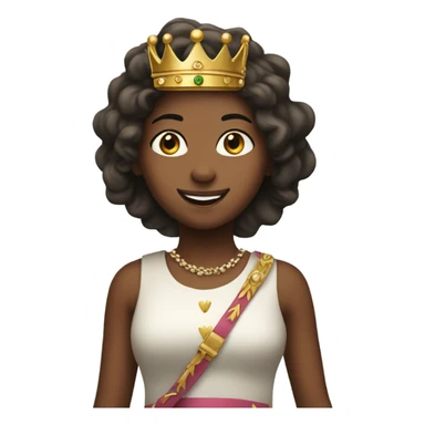 Girl with crown running sticker