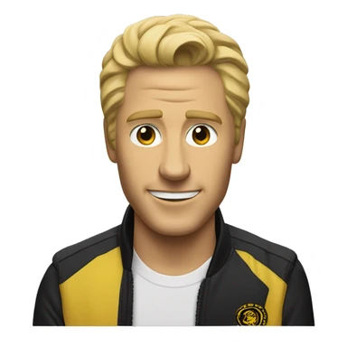 Johnny lorense with cobra kai gea sticker