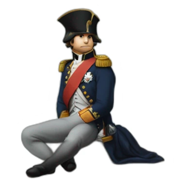 Napoléon assis sur une pierre sticker
