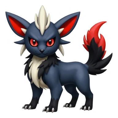 Handsome cool badass edgy Absol-Litten-Zorua-Giratina-Yveltal-Pokémon-Fakémon-fusion-hybrid-creature sticker