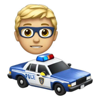 Fast driving Police car sticker