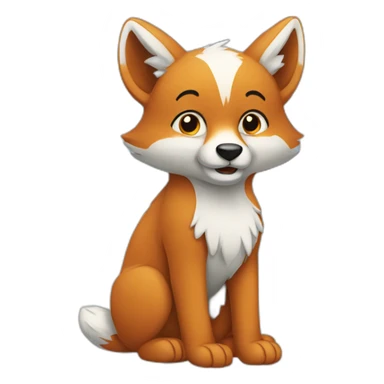 Renard polaire sticker