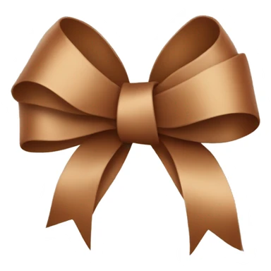 Cute warm brown winter ribbon sticker