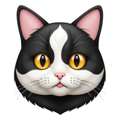 A tuxedo cat with mental illness sticker