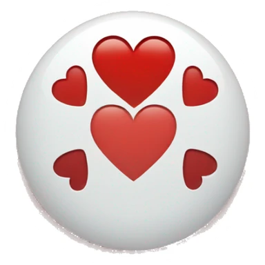 Create a heart half red half white sticker