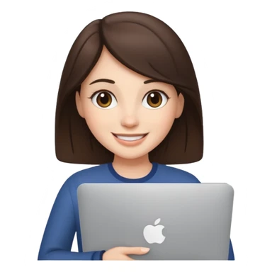 macbook brunette sticker