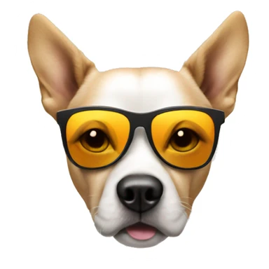 Dog wearing sun glasses  sticker