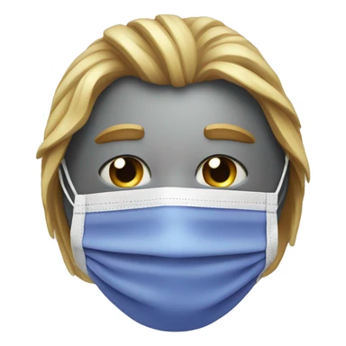 mask being taken off with a sad face underneath  sticker