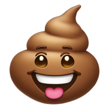 poop with smile sticker
